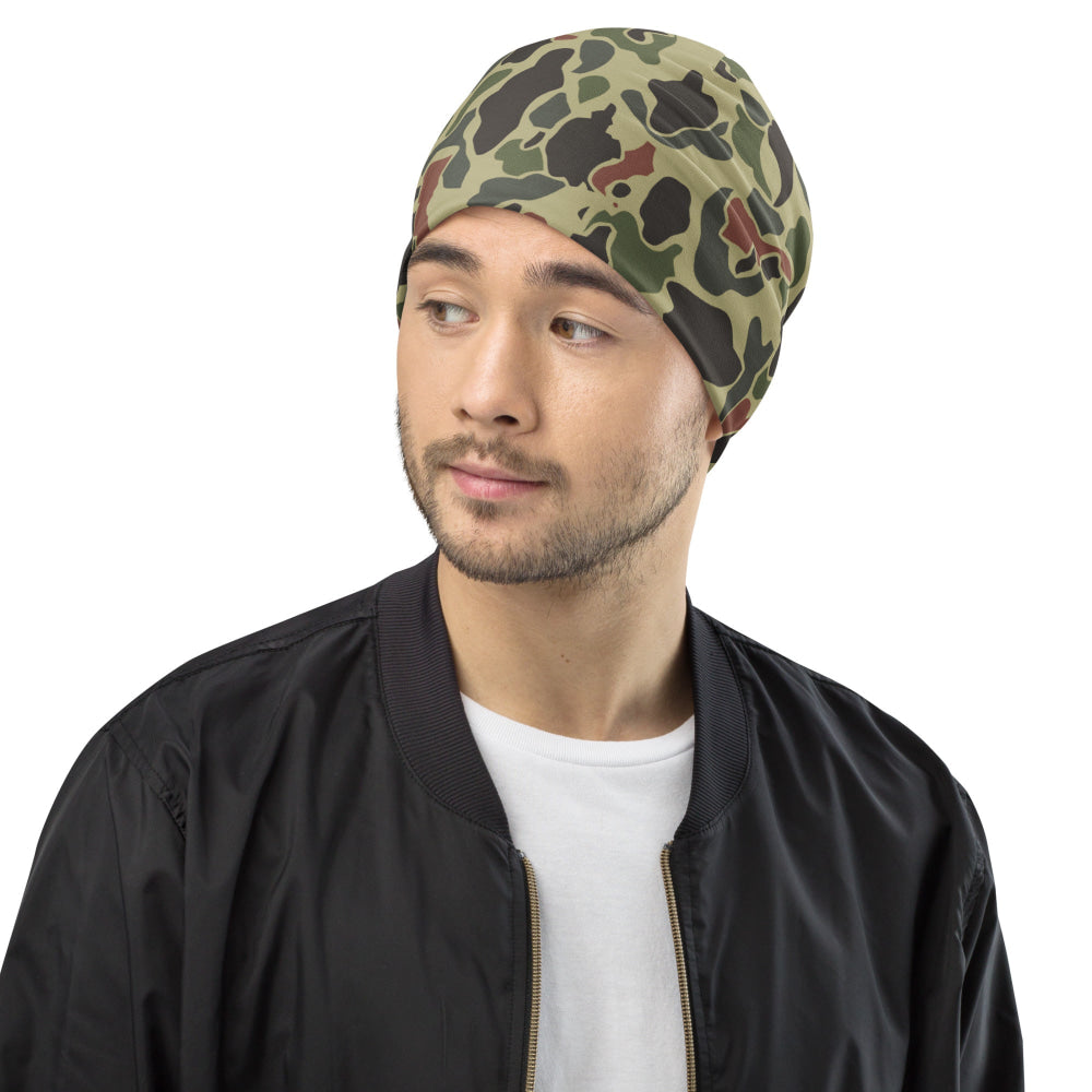 American WW2 M1942 Frog Skin Jungle Faded CAMO Beanie