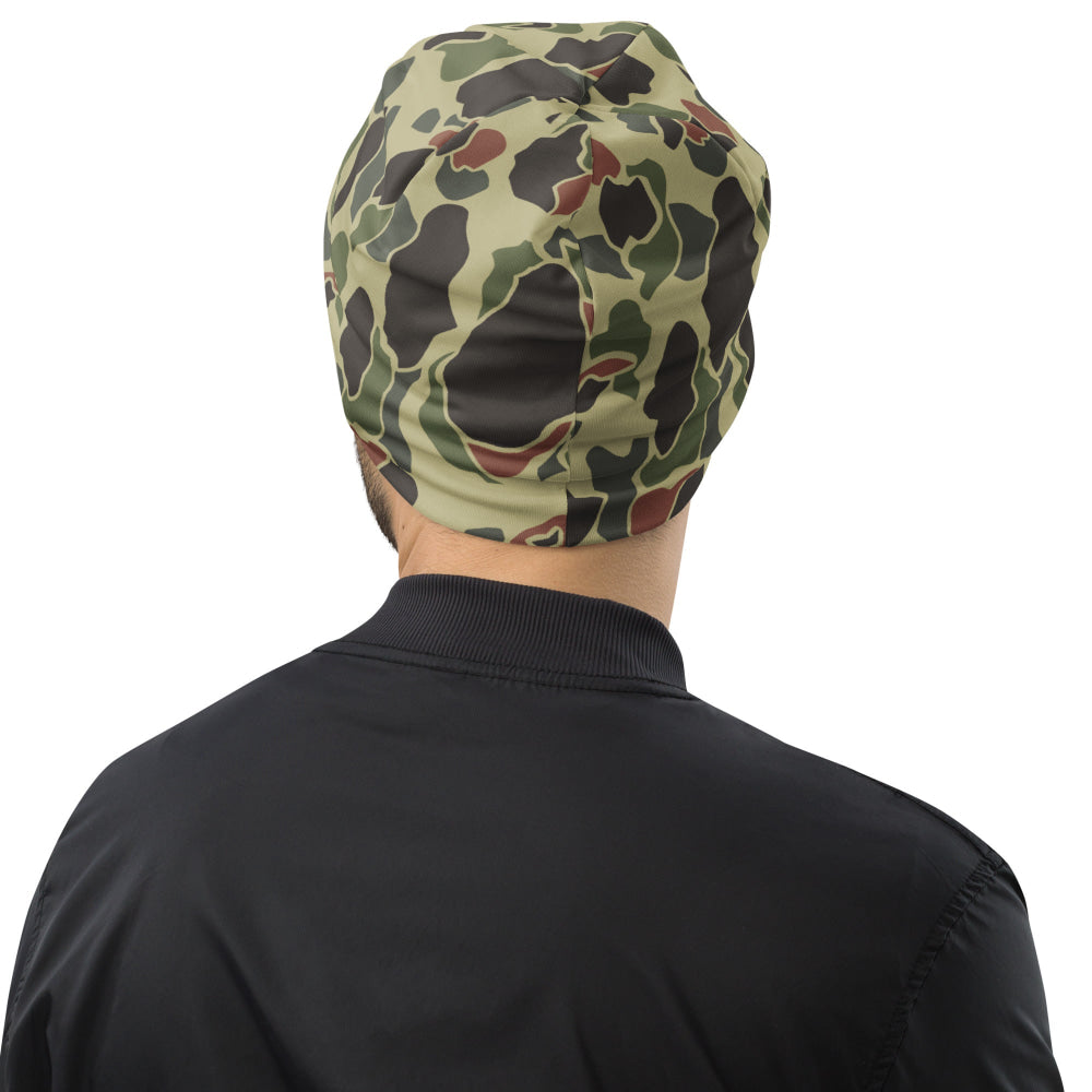 American WW2 M1942 Frog Skin Jungle Faded CAMO Beanie