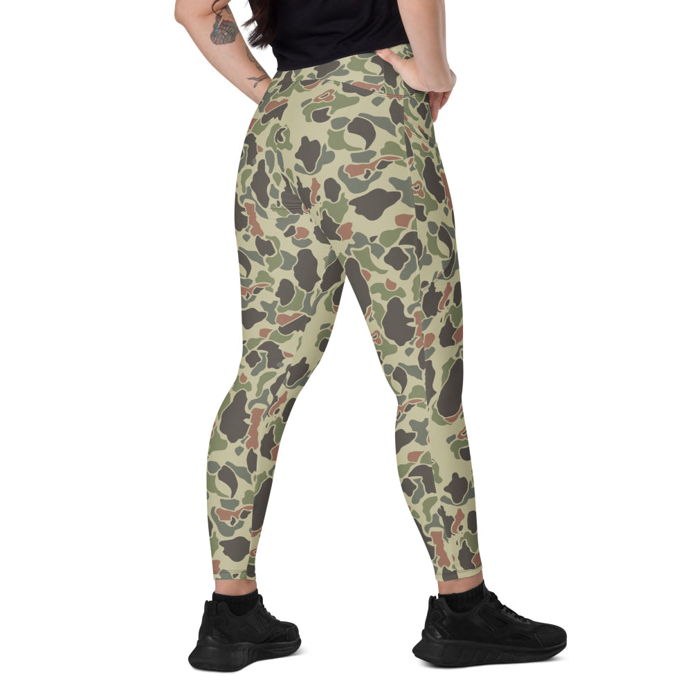 American WW2 M1942 Frog Skin Jungle Faded CAMO Leggings with pockets - 2XS - Womens With Pockets