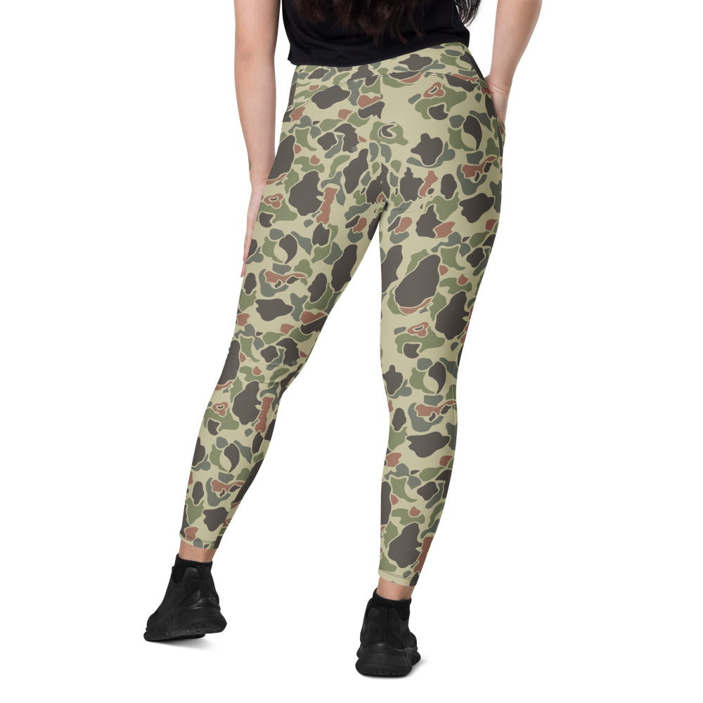 American WW2 M1942 Frog Skin Jungle Faded CAMO Leggings with pockets - Womens With Pockets