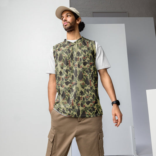 American WW2 M1942 Frog Skin Jungle Faded CAMO unisex basketball jersey - 2XS - Unisex Basketball Jersey