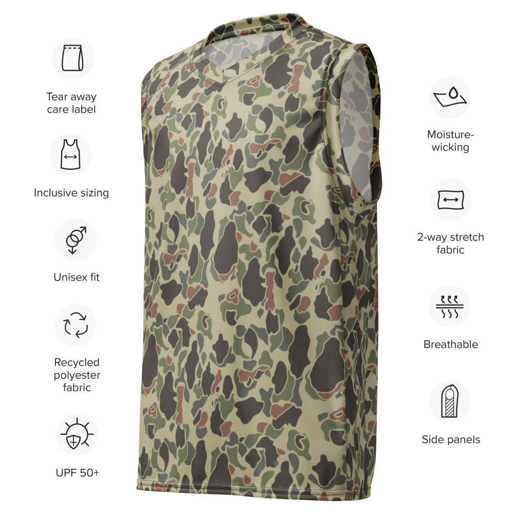 American WW2 M1942 Frog Skin Jungle Faded CAMO unisex basketball jersey - Unisex Basketball Jersey