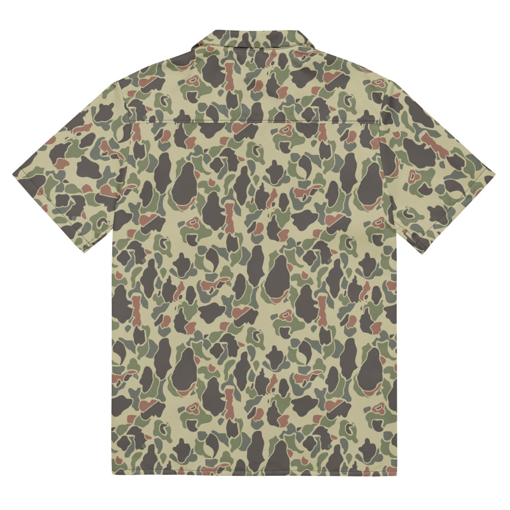 American WW2 M1942 Frog Skin Jungle Faded CAMO Unisex button shirt - Button Shirt