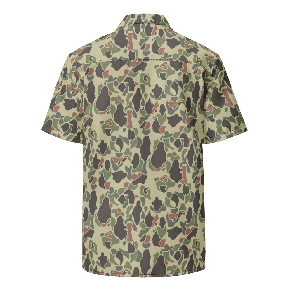 American WW2 M1942 Frog Skin Jungle Faded CAMO Unisex button shirt - Button Shirt