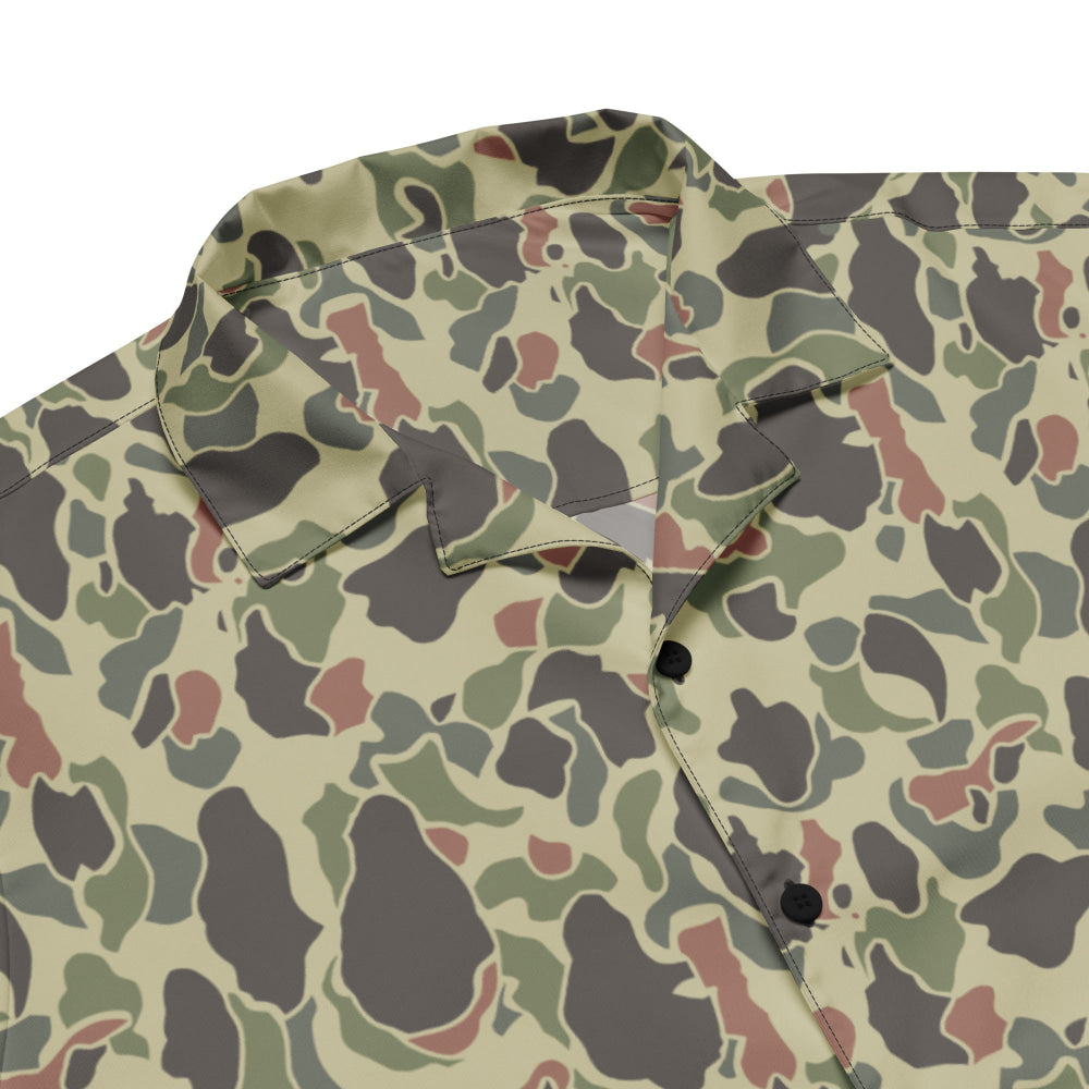 American WW2 M1942 Frog Skin Jungle Faded CAMO Unisex button shirt - Button Shirt