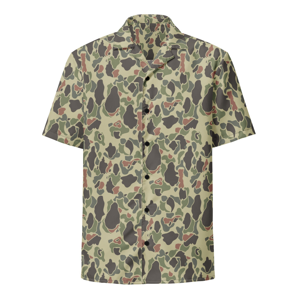 American WW2 M1942 Frog Skin Jungle Faded CAMO Unisex button shirt - Button Shirt