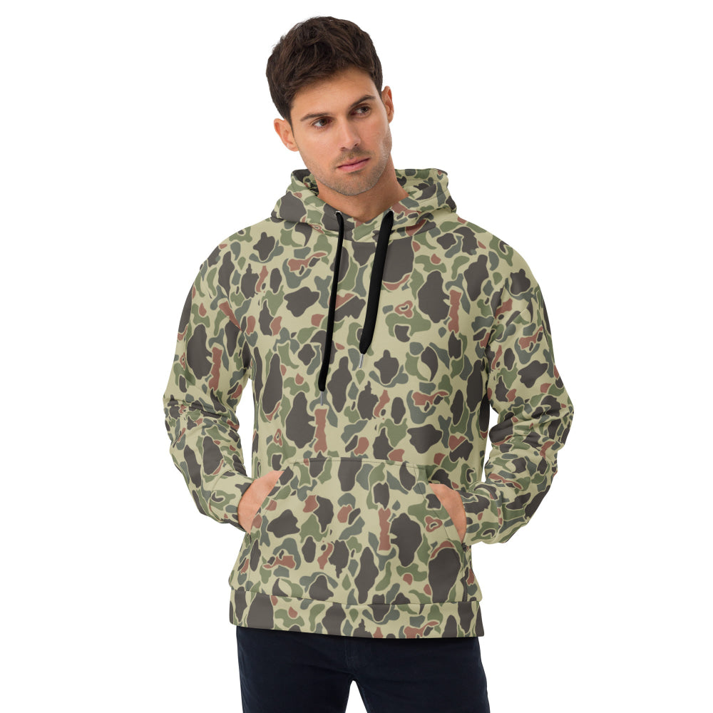 American WW2 M1942 Frog Skin Jungle Faded CAMO Unisex Hoodie - 2XS