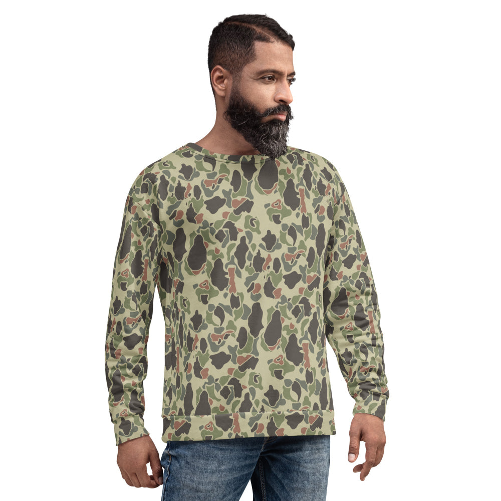 American WW2 M1942 Frog Skin Jungle Faded CAMO Unisex Sweatshirt