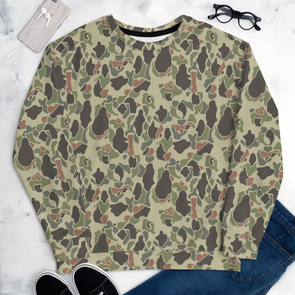 American WW2 M1942 Frog Skin Jungle Faded CAMO Unisex Sweatshirt