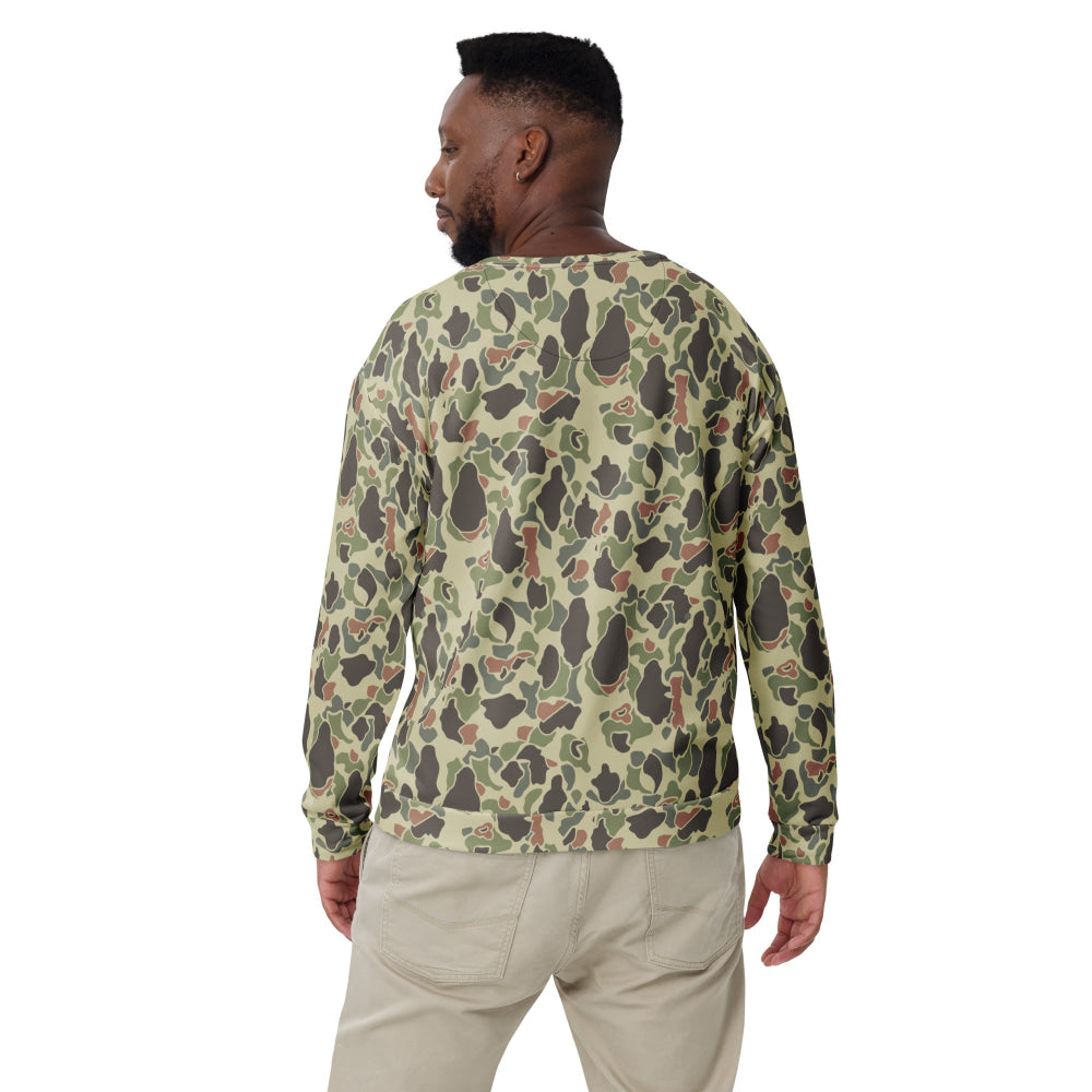 American WW2 M1942 Frog Skin Jungle Faded CAMO Unisex Sweatshirt