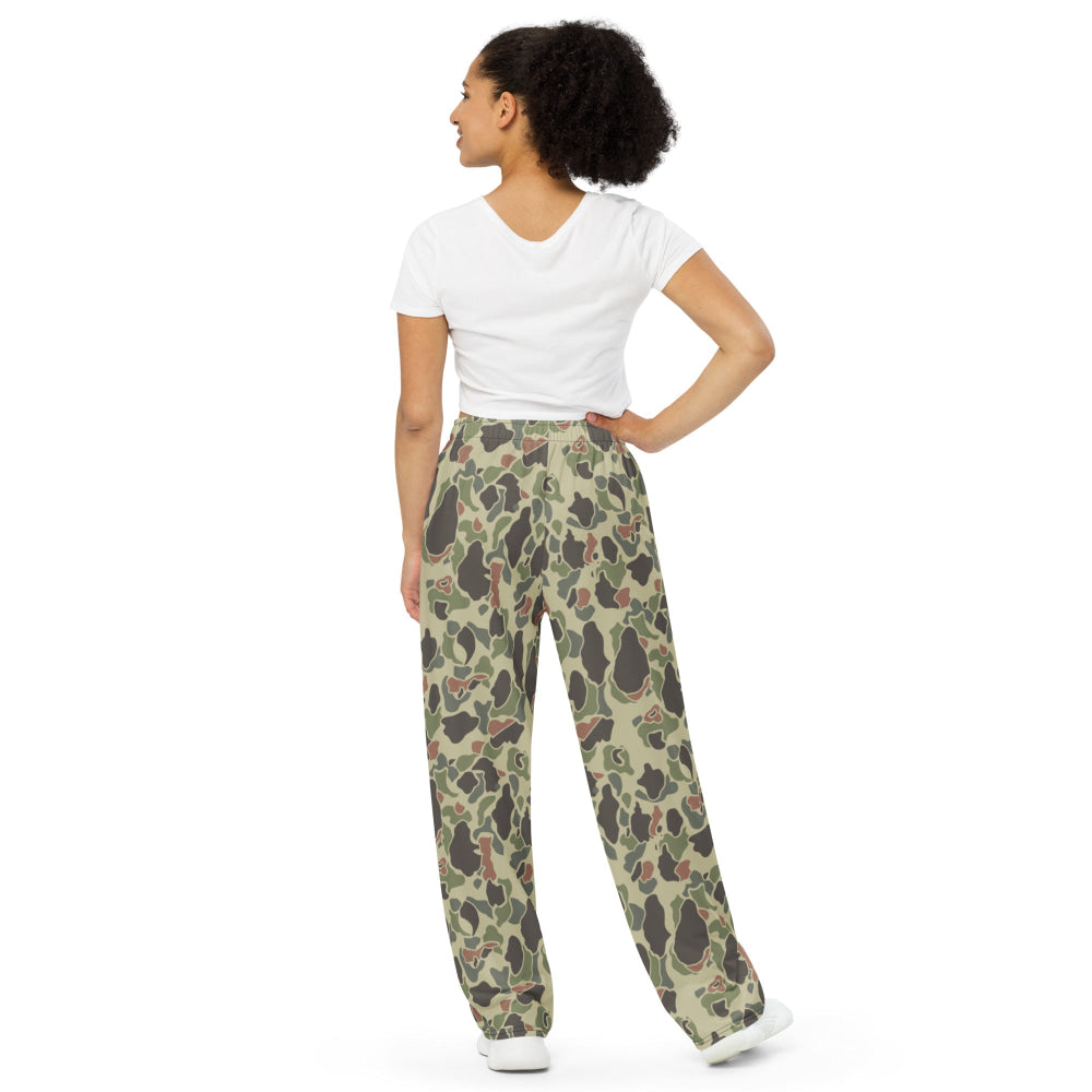 American WW2 M1942 Frog Skin Jungle Faded CAMO unisex wide-leg pants - Unisex Wide-Leg Pants