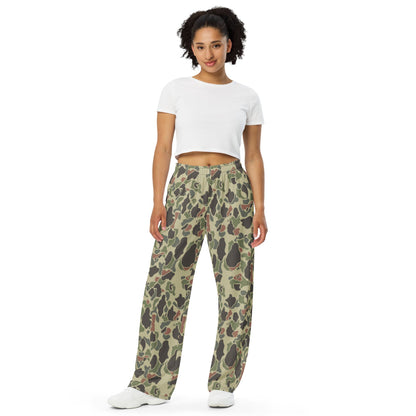 American WW2 M1942 Frog Skin Jungle Faded CAMO unisex wide-leg pants - Unisex Wide-Leg Pants