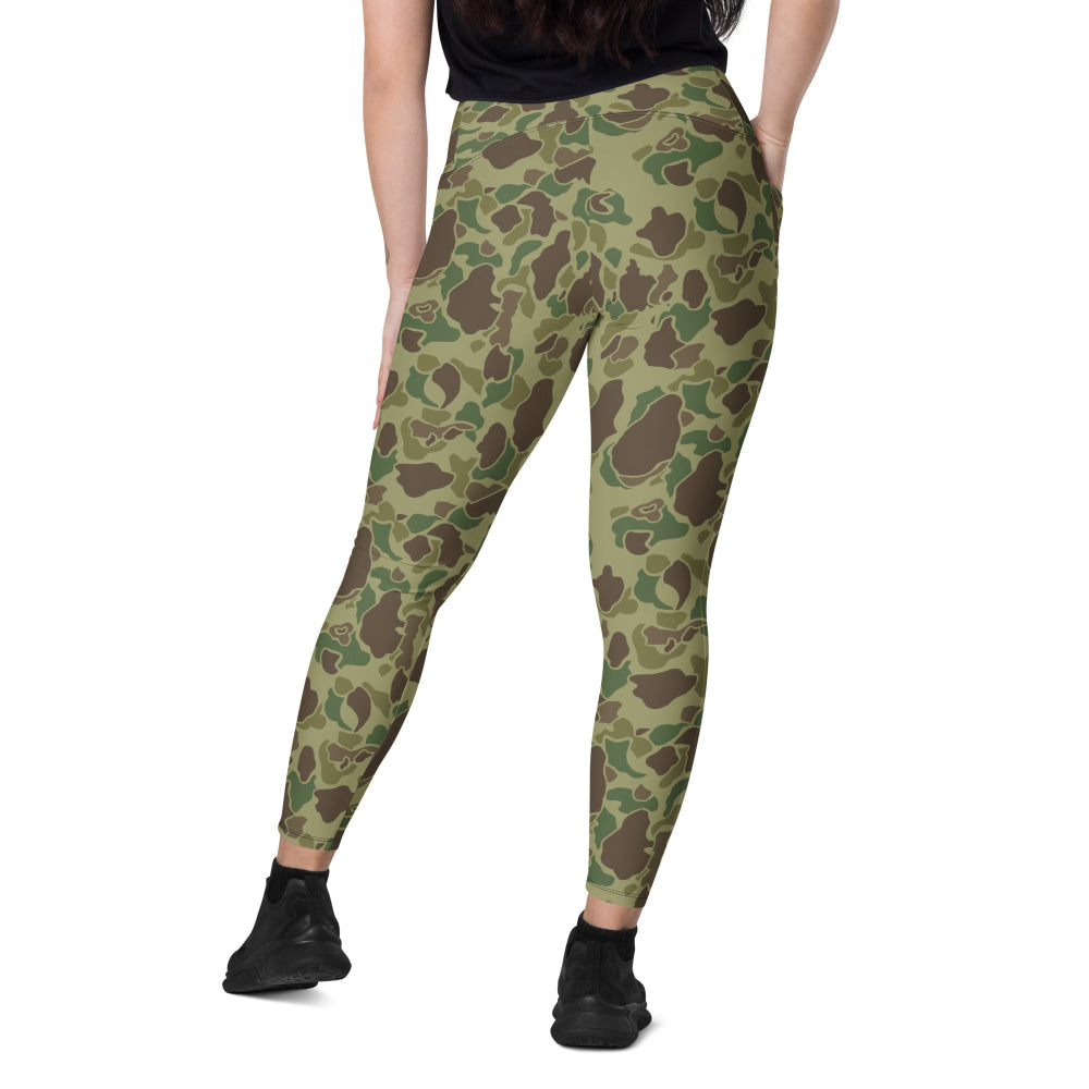 American WW2 M1942 Frog Skin Jungle CAMO Leggings with pockets - Womens With Pockets