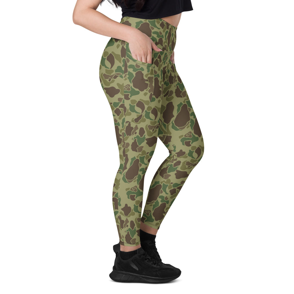 American WW2 M1942 Frog Skin Jungle CAMO Leggings with pockets - Womens With Pockets