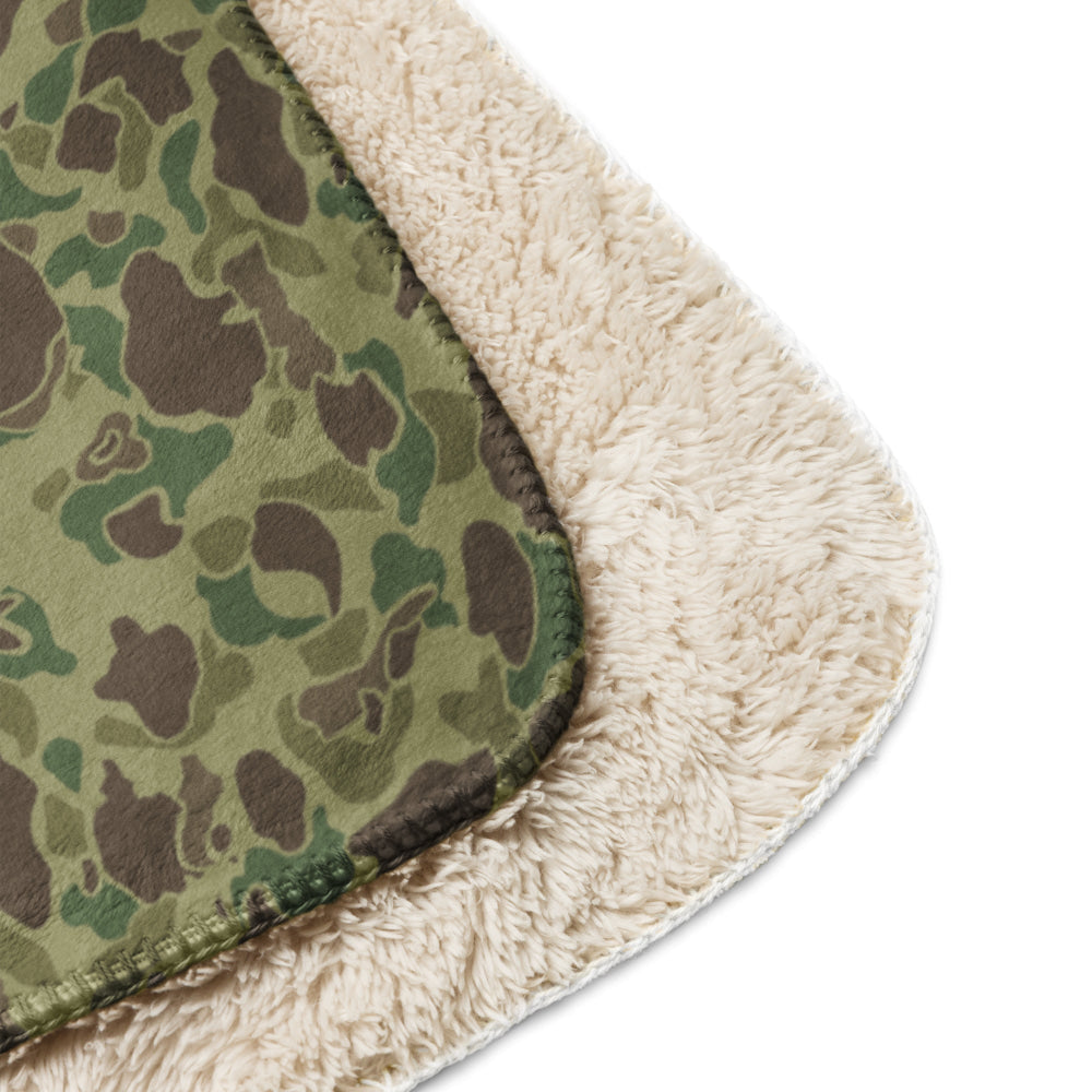 American WW2 M1942 Frog Skin Jungle CAMO Sherpa blanket - Blanket