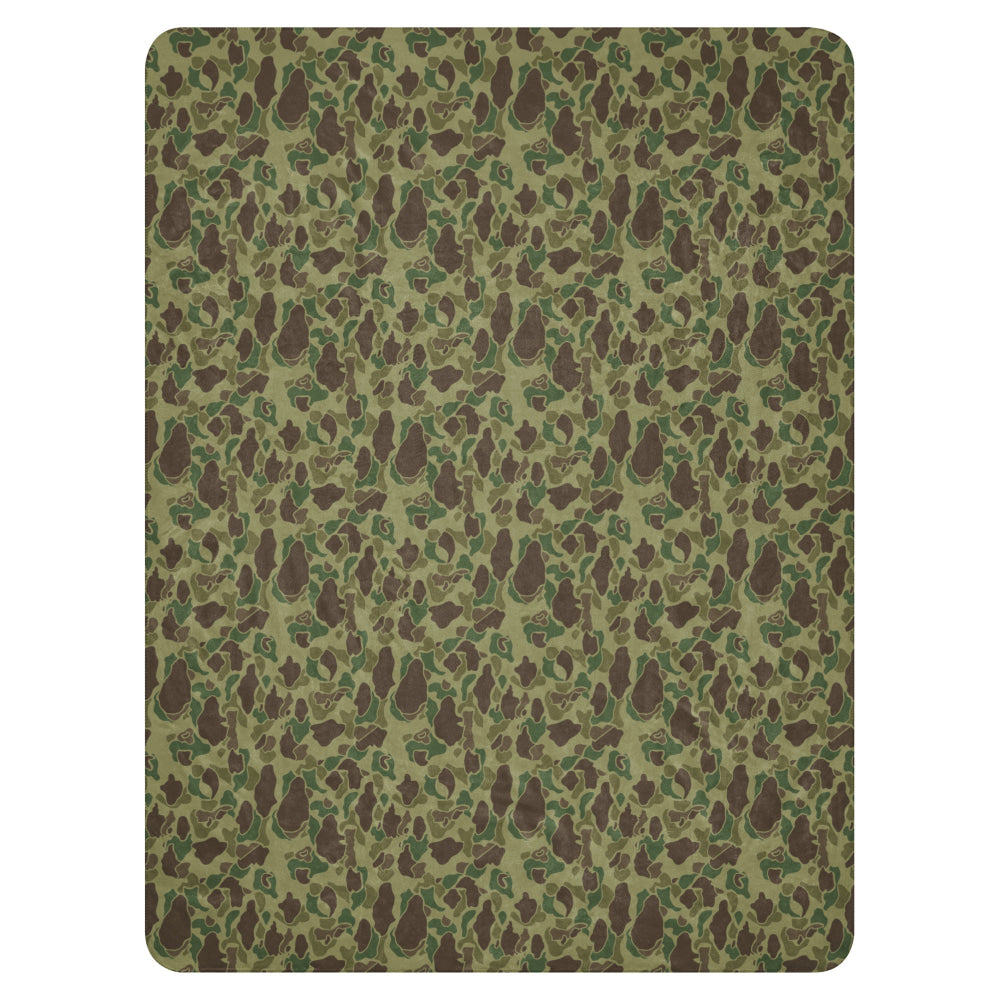 American WW2 M1942 Frog Skin Jungle CAMO Sherpa blanket - Blanket