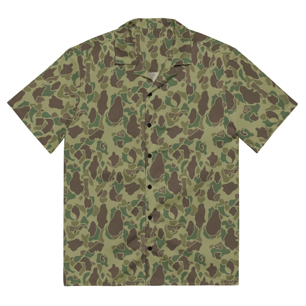 American WW2 M1942 Frog Skin Jungle CAMO Unisex button shirt - 2XS - Button Shirt