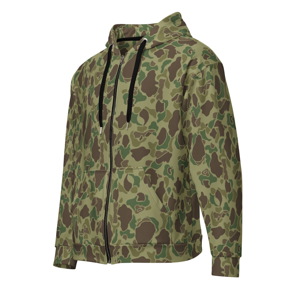 American WW2 M1942 Frog Skin Jungle CAMO Unisex zip hoodie - Zip Hoodie