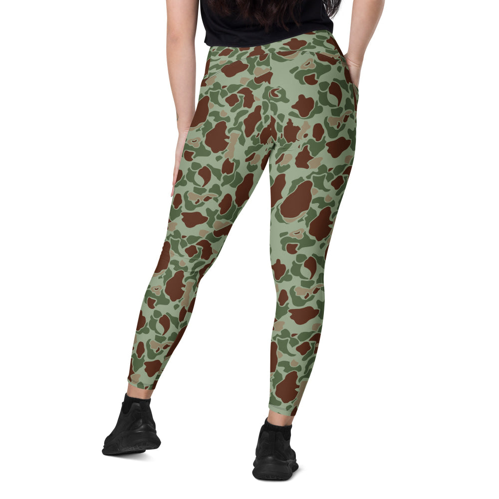 American WW2 M1942 Frog Skin Raider CAMO Leggings with pockets - Womens With Pockets