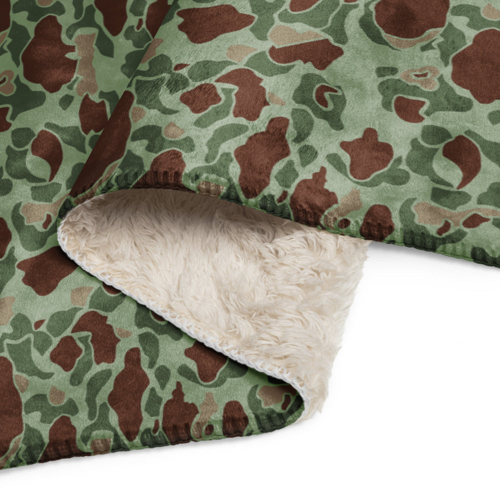 American WW2 M1942 Frog Skin Raider CAMO Sherpa blanket - Blanket