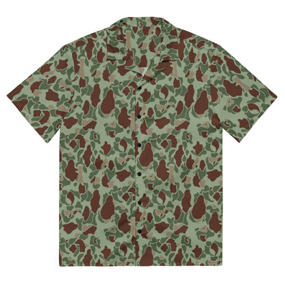 American WW2 M1942 Frog Skin Raider CAMO Unisex button shirt - 2XS - Button Shirt