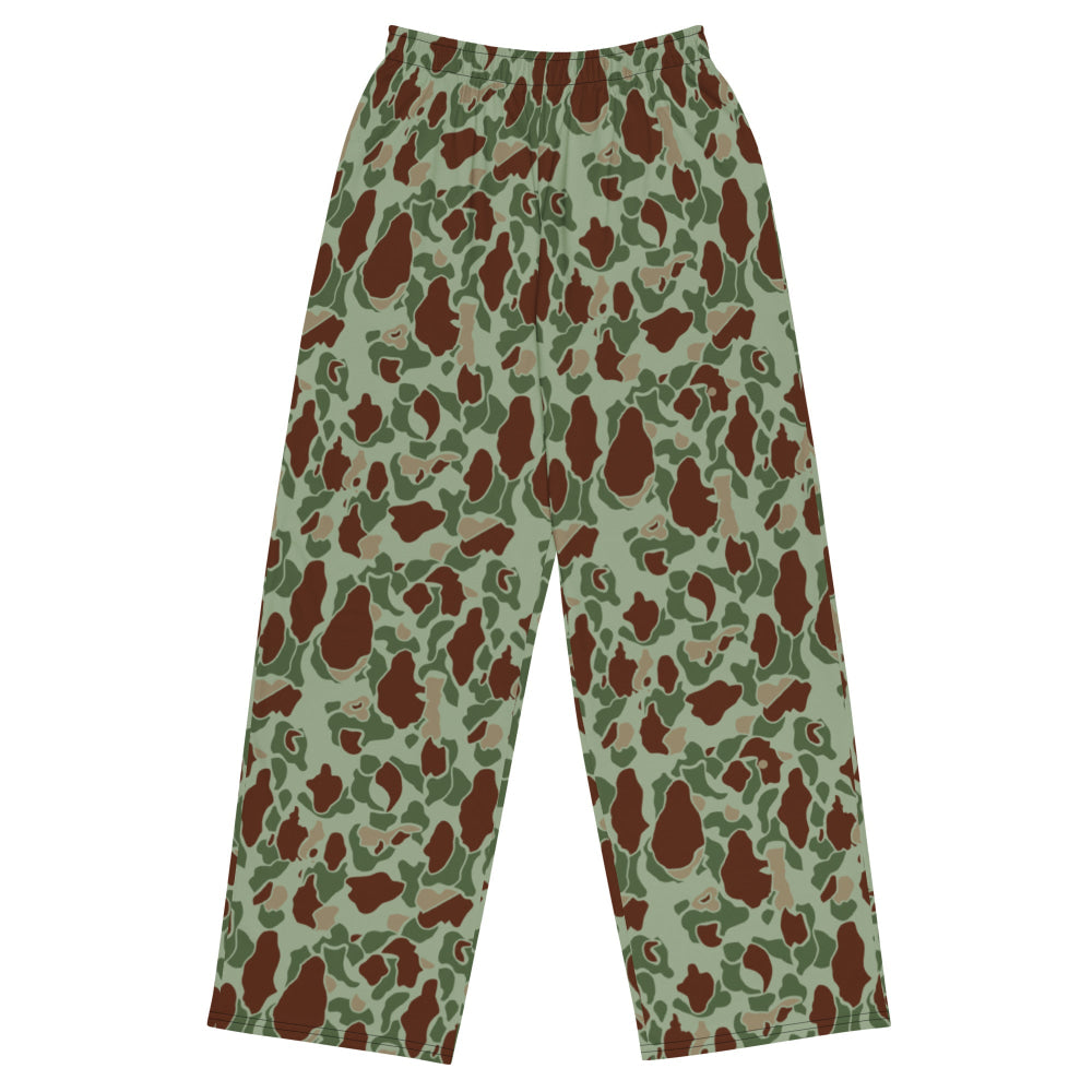 American WW2 M1942 Frog Skin Raider CAMO unisex wide-leg pants - 2XS - Unisex Wide-Leg Pants