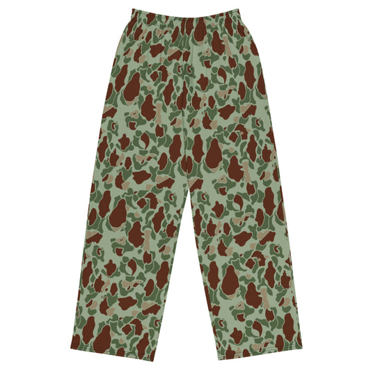 American WW2 M1942 Frog Skin Raider CAMO unisex wide-leg pants - 2XS - Unisex Wide-Leg Pants