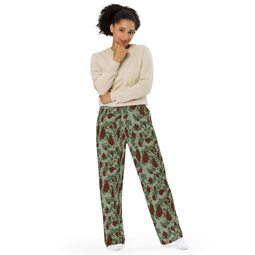 American WW2 M1942 Frog Skin Raider CAMO unisex wide-leg pants - Unisex Wide-Leg Pants