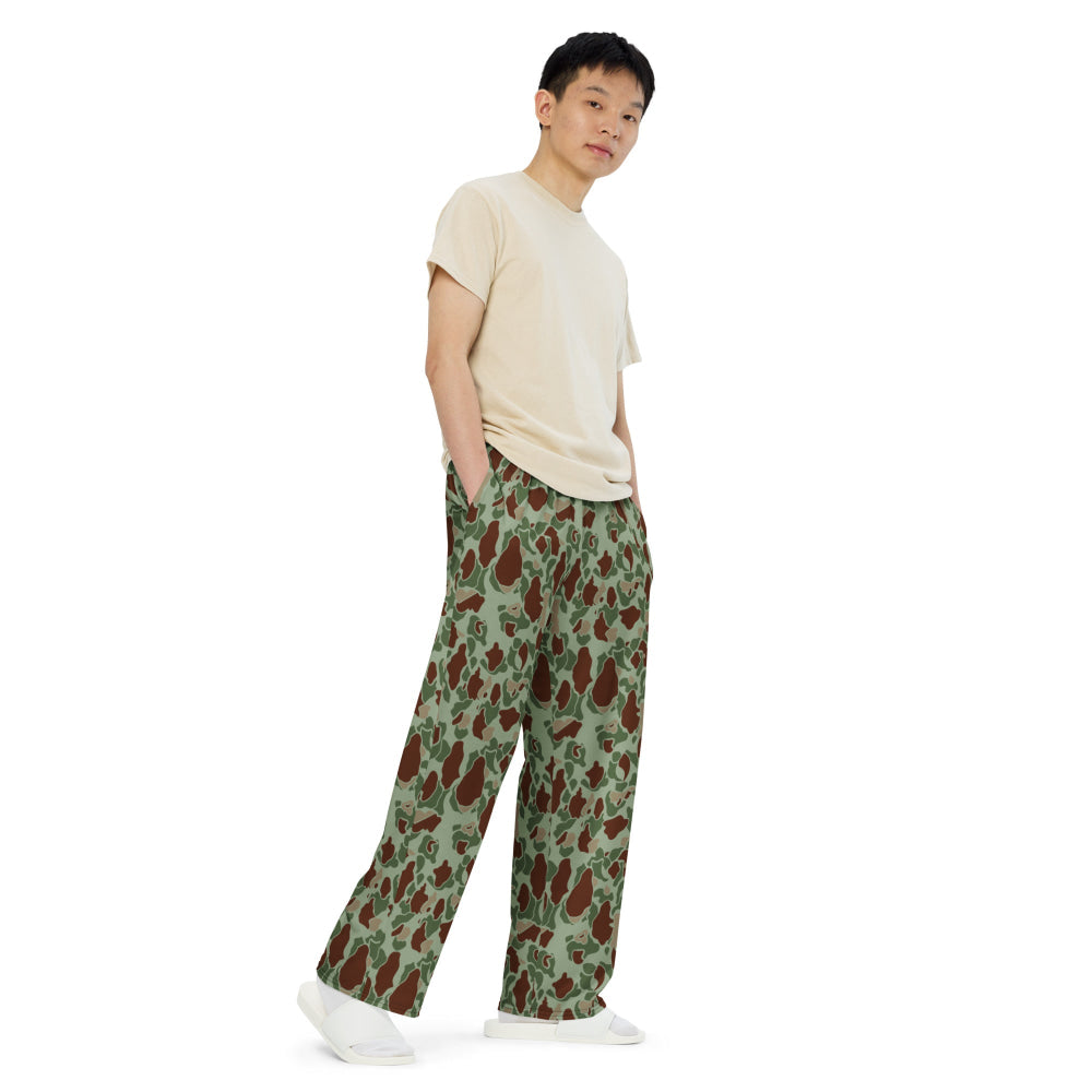 American WW2 M1942 Frog Skin Raider CAMO unisex wide-leg pants - Unisex Wide-Leg Pants