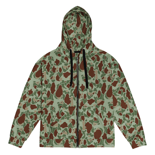 American WW2 M1942 Frog Skin Raider CAMO Unisex zip hoodie - 2XS - Zip Hoodie