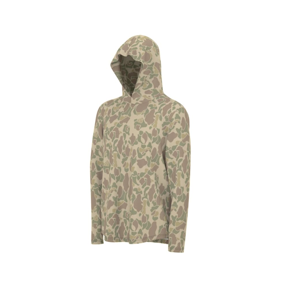 American WW2 M1942 Frogskin Beach CAMO Men’s Sunscreen Sports Hoodie With Thumb Holes - Mens Sunscreen Sports Hoodie With Thumb Holes