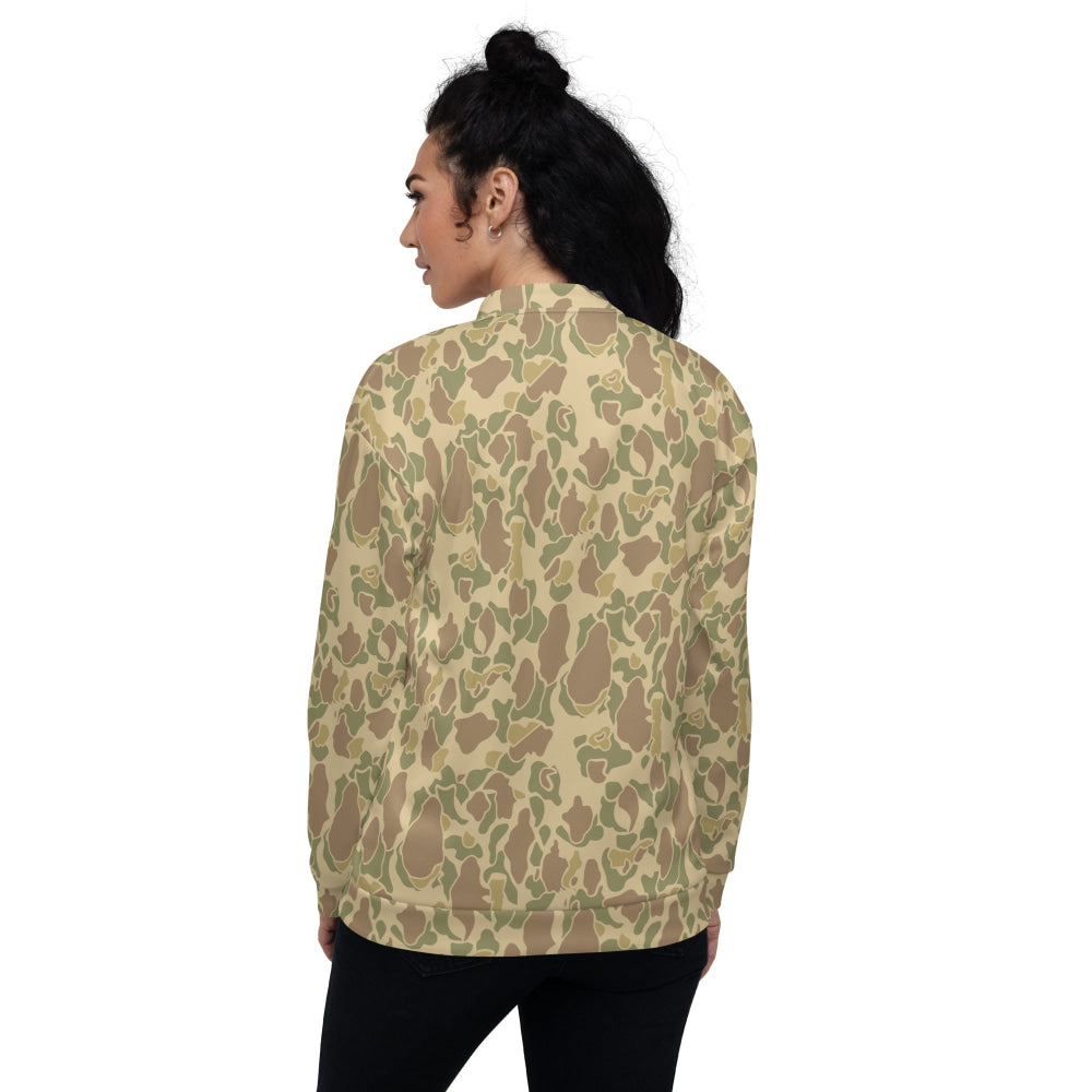 American WW2 M1942 Frog Skin Beach CAMO Unisex Bomber Jacket