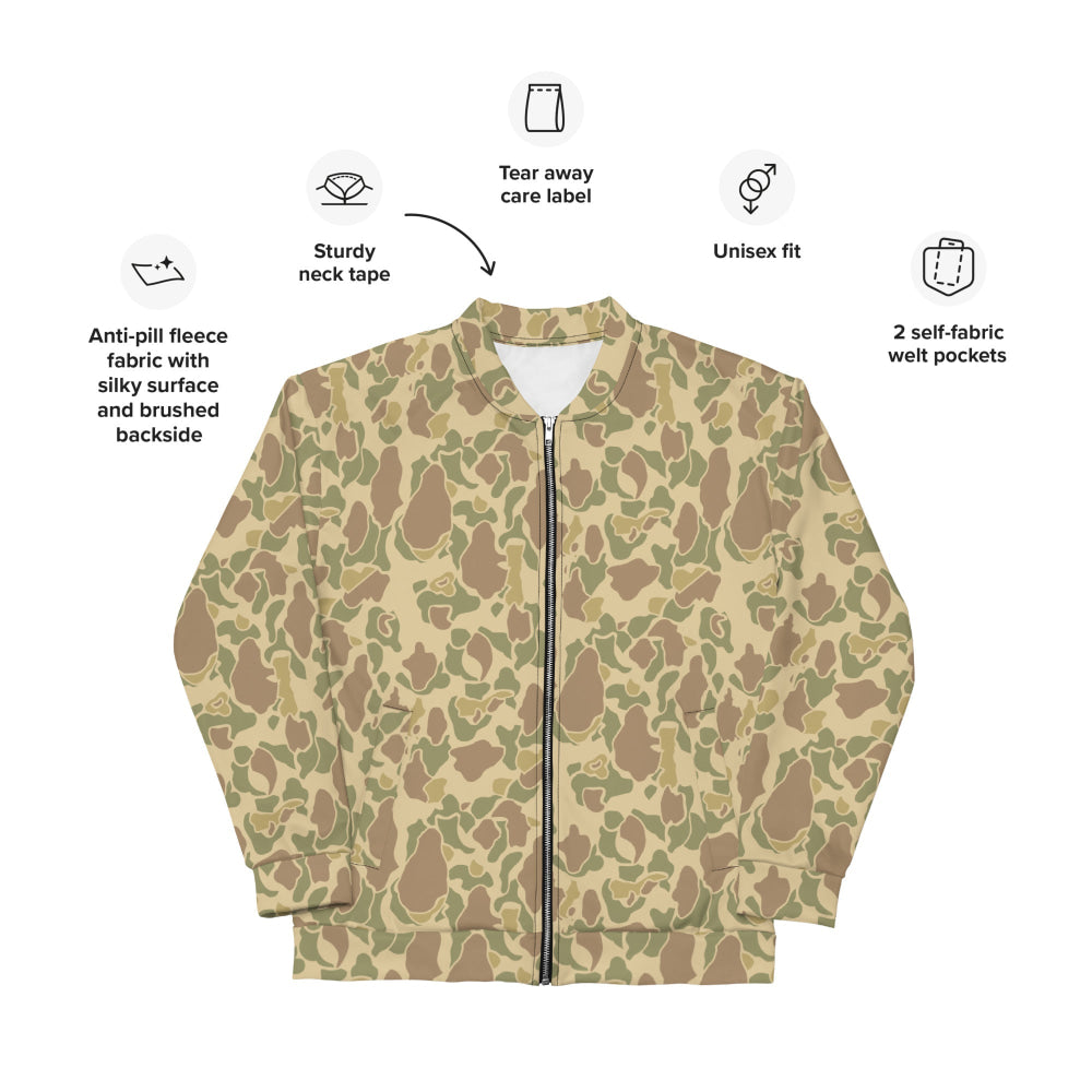 American WW2 M1942 Frog Skin Beach CAMO Unisex Bomber Jacket