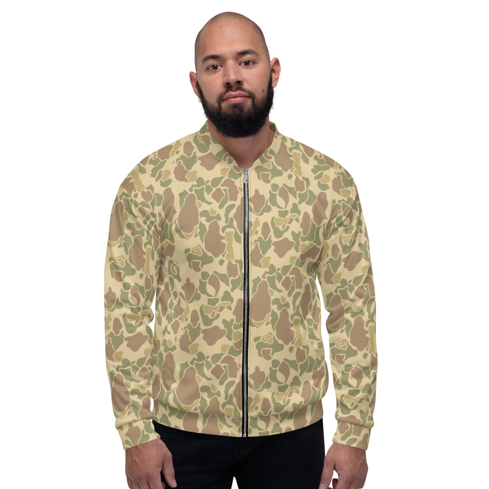 American WW2 M1942 Frog Skin Beach CAMO Unisex Bomber Jacket