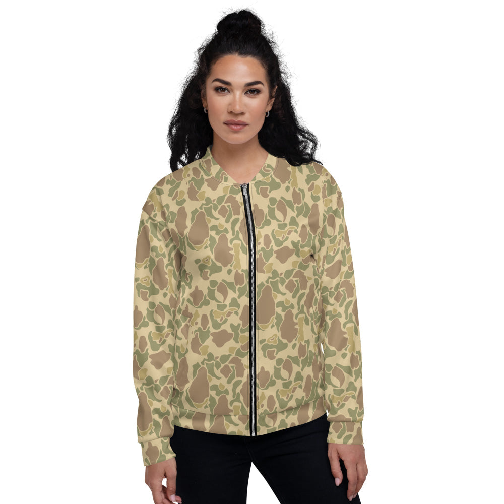 American WW2 M1942 Frog Skin Beach CAMO Unisex Bomber Jacket