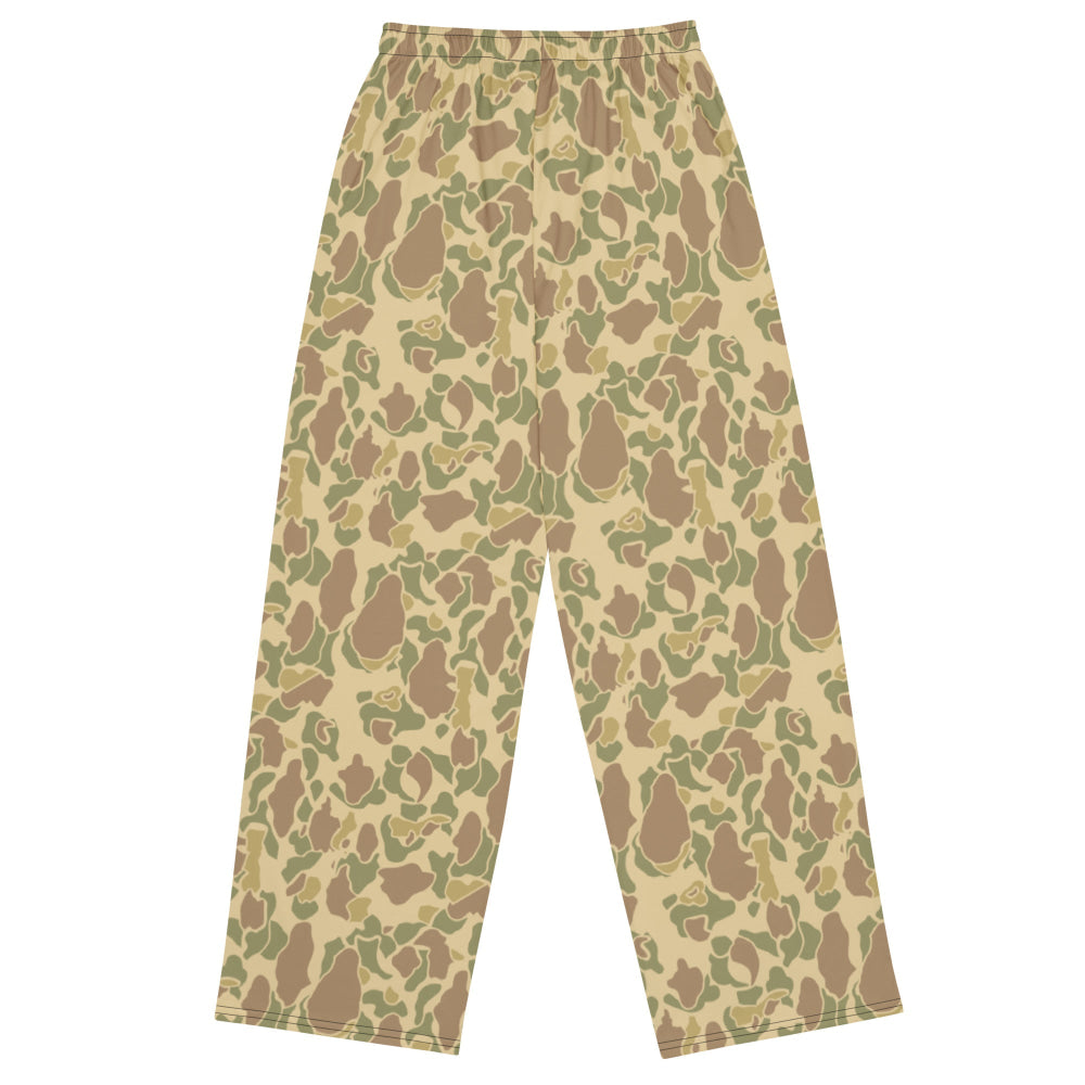 American WW2 M1942 Frog Skin Beach CAMO unisex wide-leg pants - Unisex Wide-Leg Pants