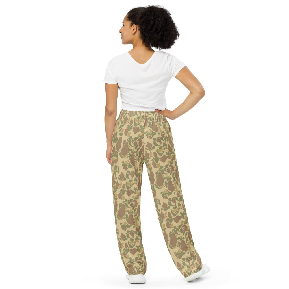 American WW2 M1942 Frog Skin Beach CAMO unisex wide-leg pants - Unisex Wide-Leg Pants