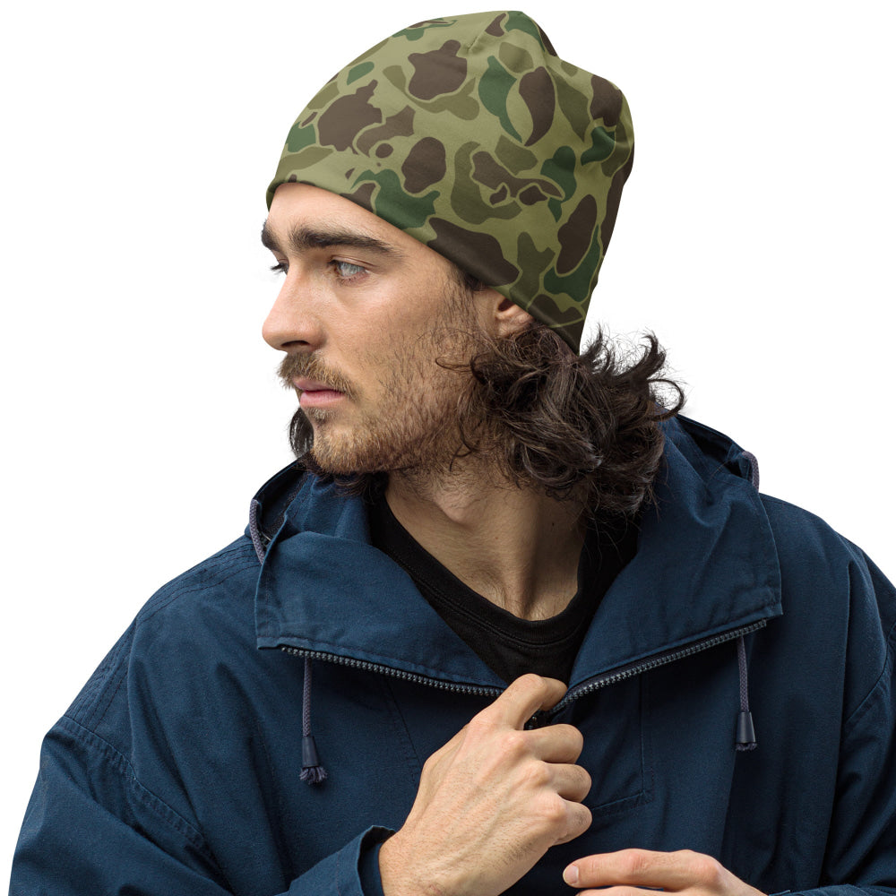 American WW2 M1942 Frog Skin Jungle CAMO Beanie - S