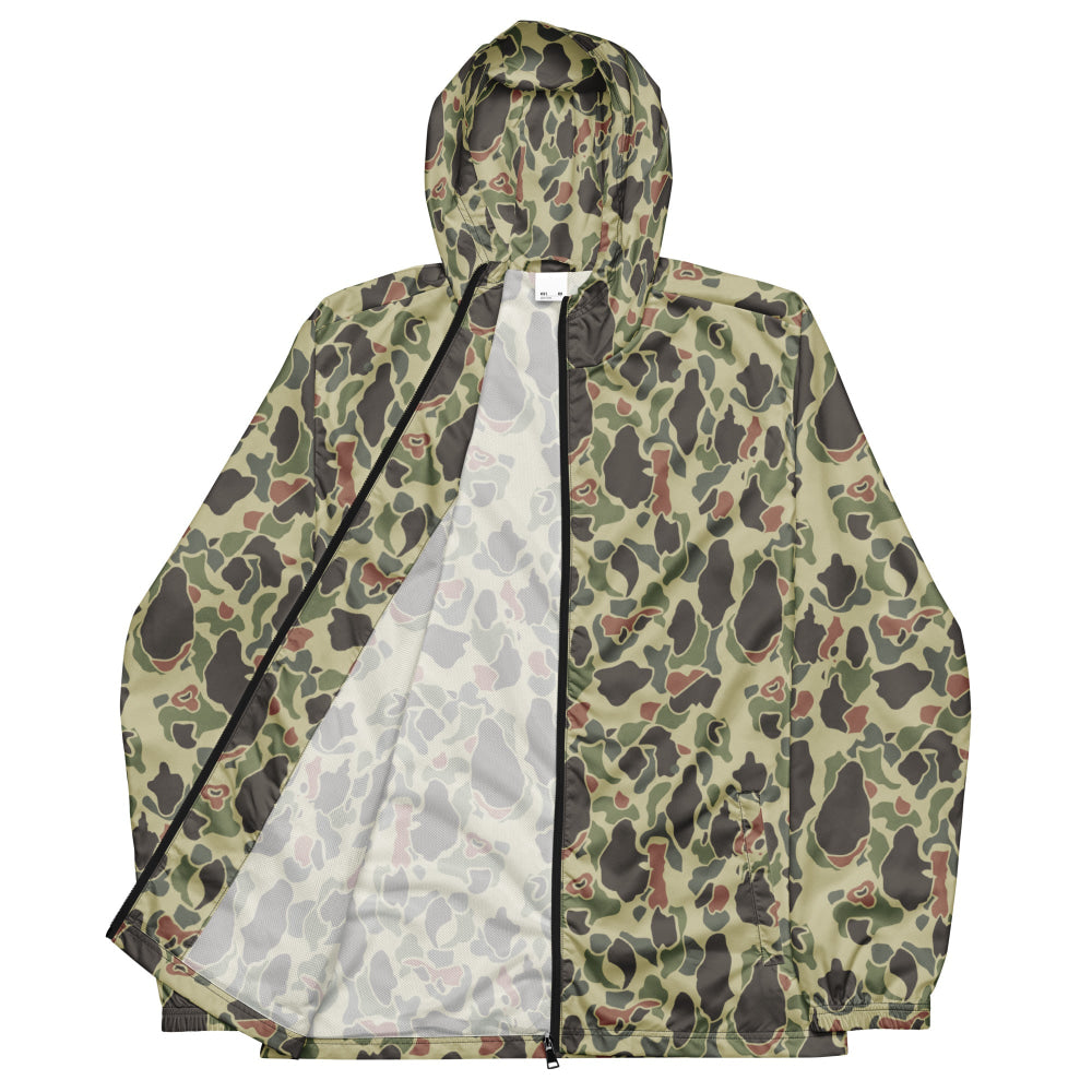 American WW2 M1942 Frog Skin Jungle Faded CAMO Men’s windbreaker - Mens Windbreaker