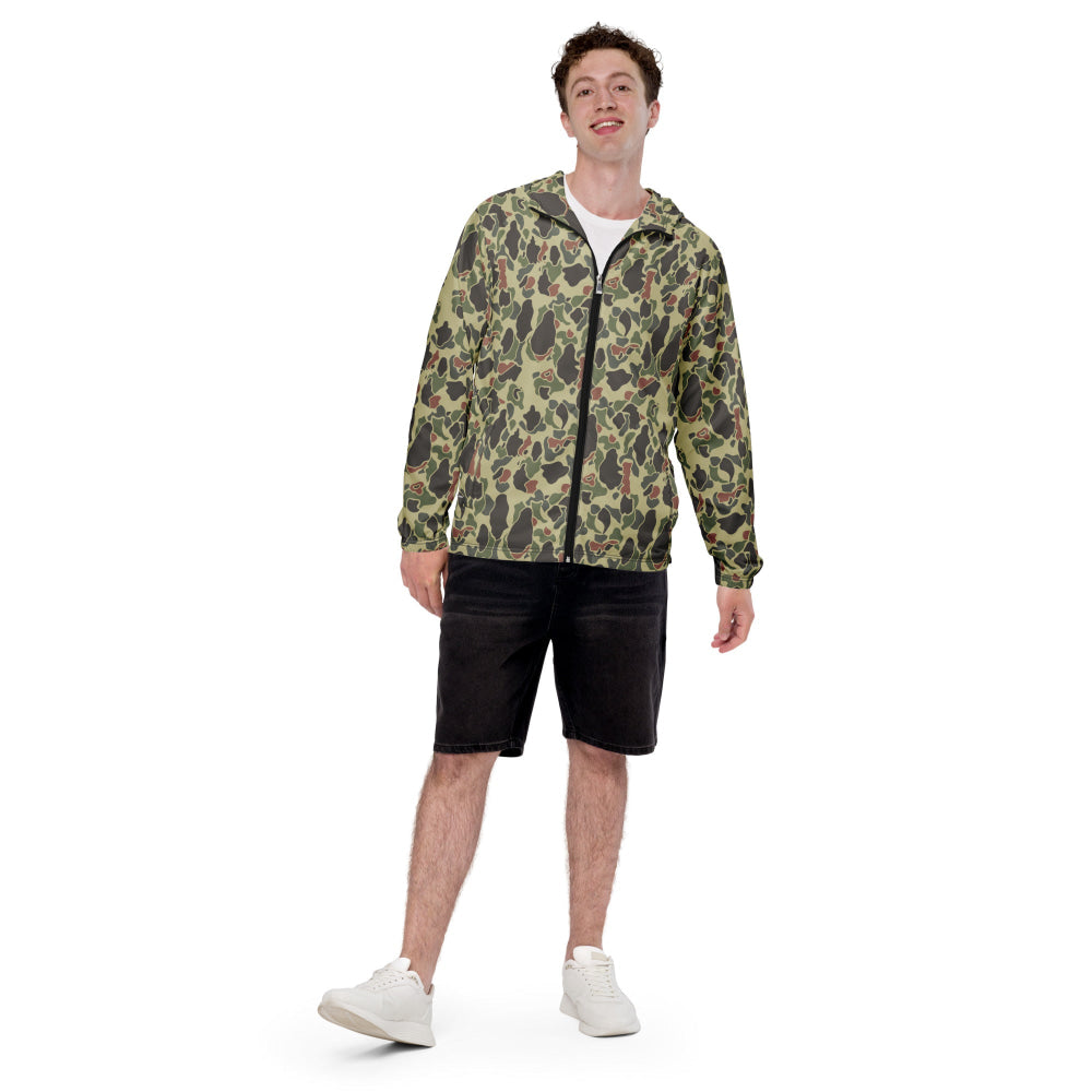 American WW2 M1942 Frog Skin Jungle Faded CAMO Men’s windbreaker - Mens Windbreaker