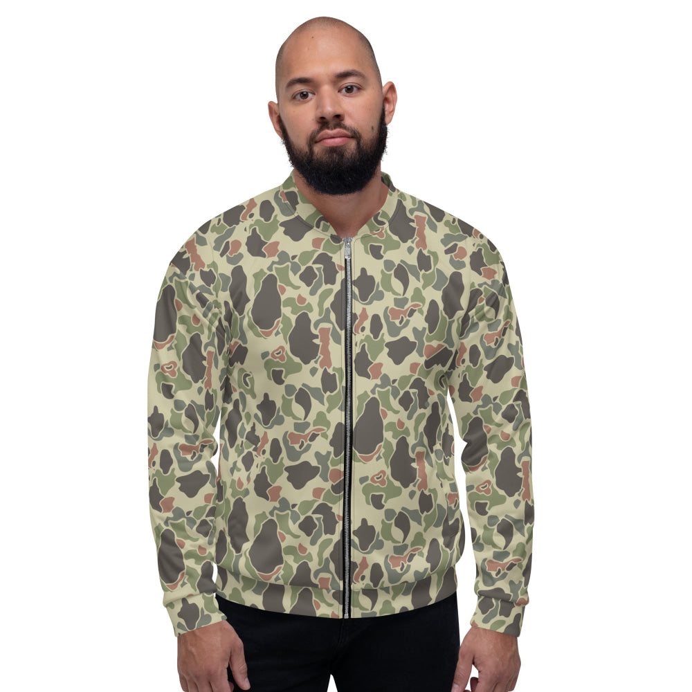 American WW2 M1942 Frog Skin Jungle Faded CAMO Unisex Bomber Jacket