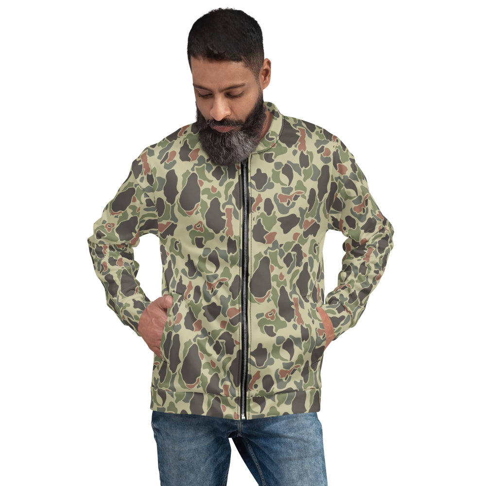 American WW2 M1942 Frog Skin Jungle Faded CAMO Unisex Bomber Jacket