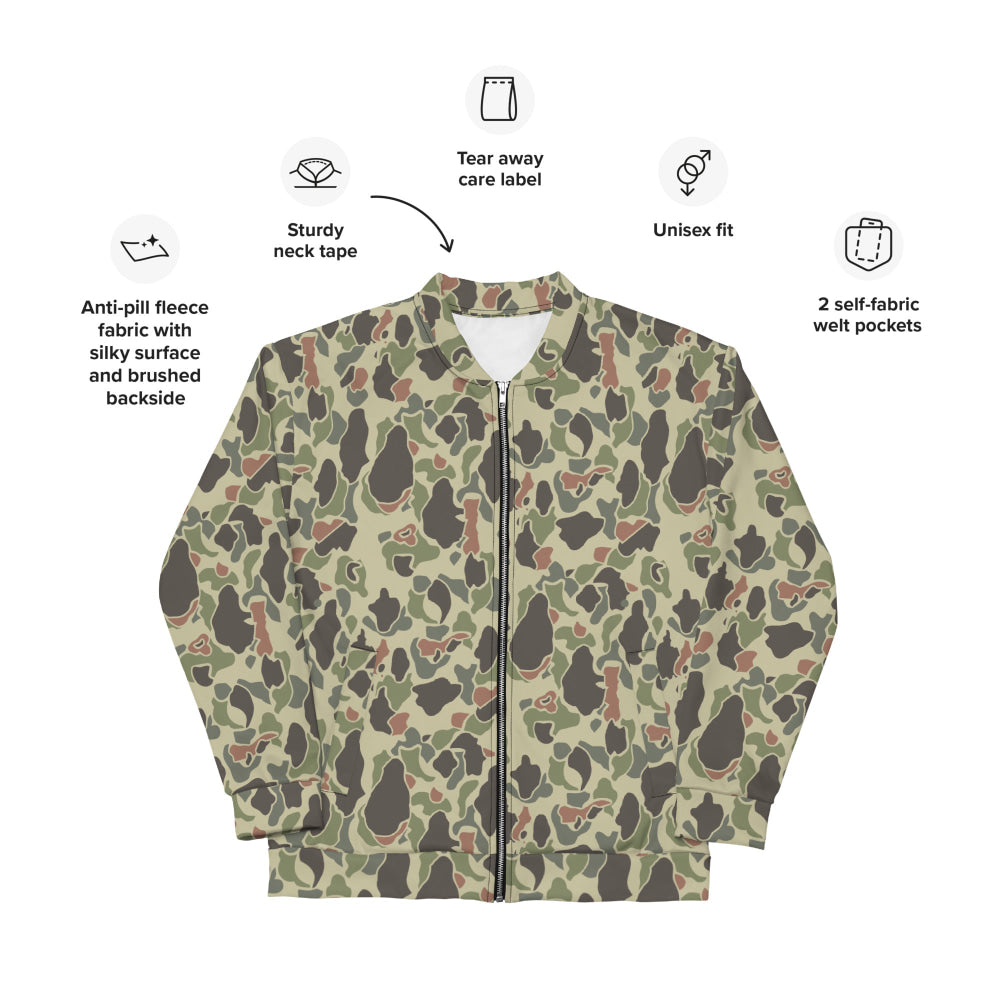 American WW2 M1942 Frog Skin Jungle Faded CAMO Unisex Bomber Jacket