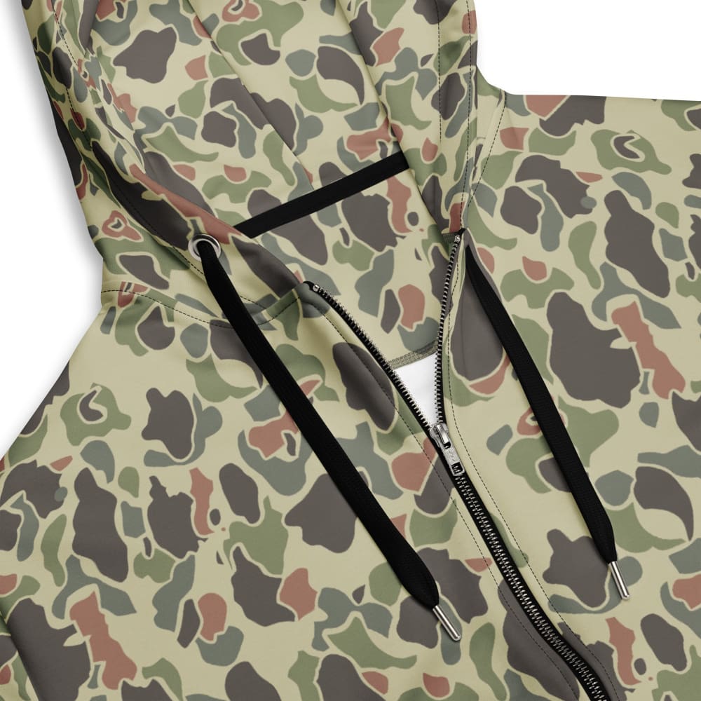 American WW2 M1942 Frogskin Jungle Faded CAMO Unisex zip hoodie
