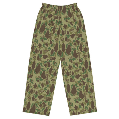 American WW2 M1942 Frog Skin Jungle CAMO unisex wide-leg pants - 2XS - Unisex Wide-Leg Pants