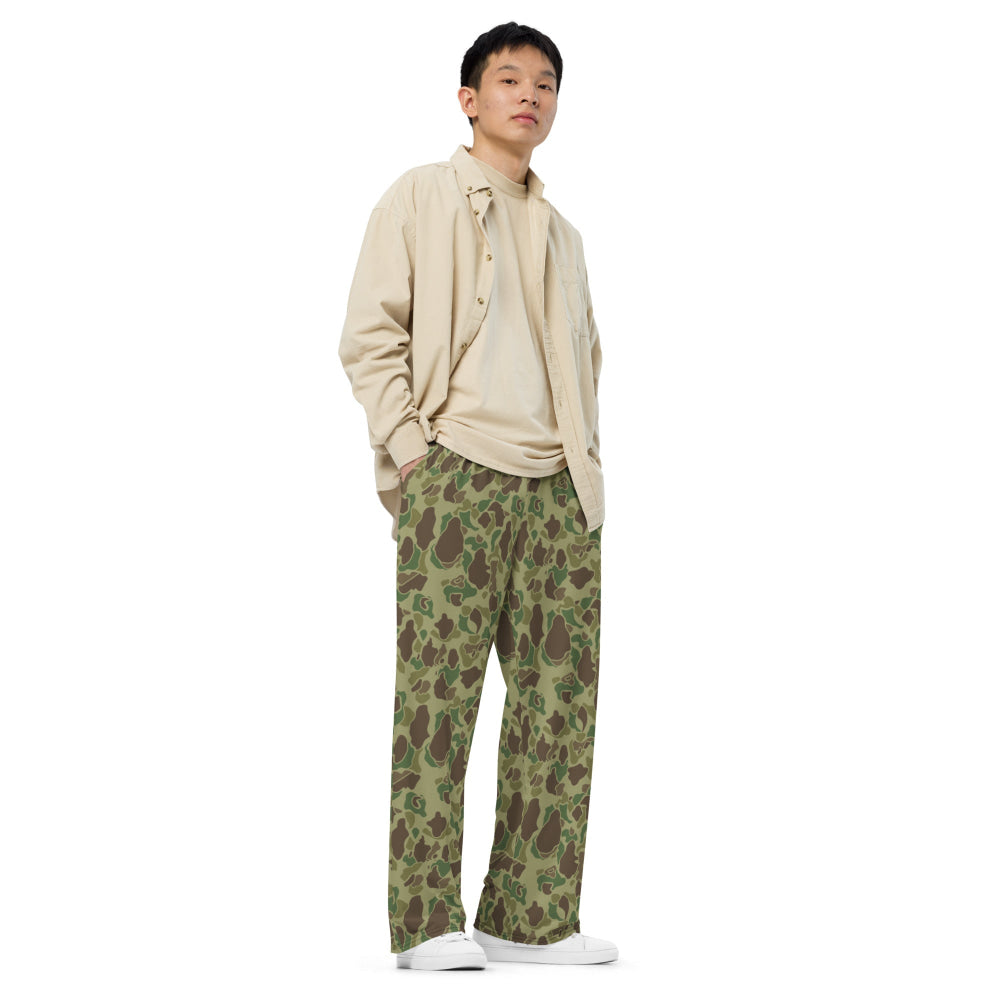 American WW2 M1942 Frog Skin Jungle CAMO unisex wide-leg pants - Unisex Wide-Leg Pants