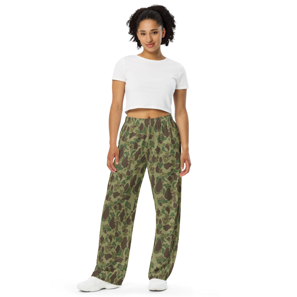 American WW2 M1942 Frog Skin Jungle CAMO unisex wide-leg pants - Unisex Wide-Leg Pants