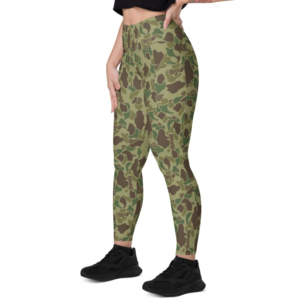 American WW2 M1942 Frogskin Jungle CAMO Women’s Leggings with pockets