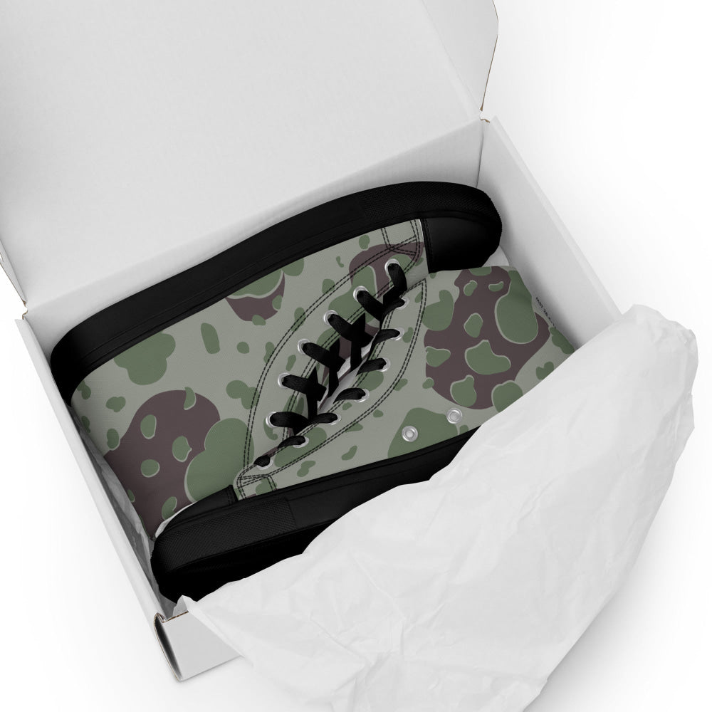 American WW2 MacLaren Experimental CAMO Men’s high top canvas shoes - Mens High Top Canvas Shoes