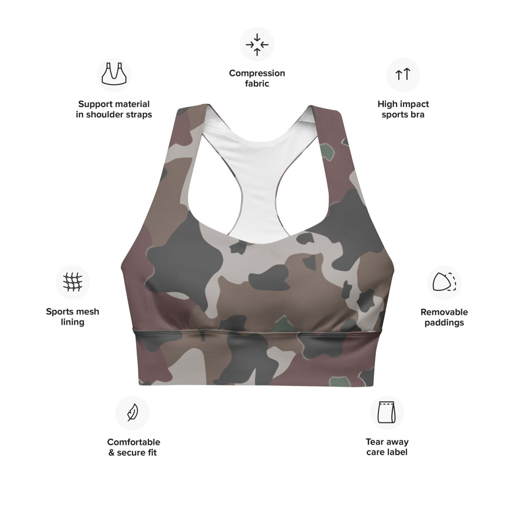 American WW2 Marine Experimental CAMO Longline sports bra - Womens Sports Bra